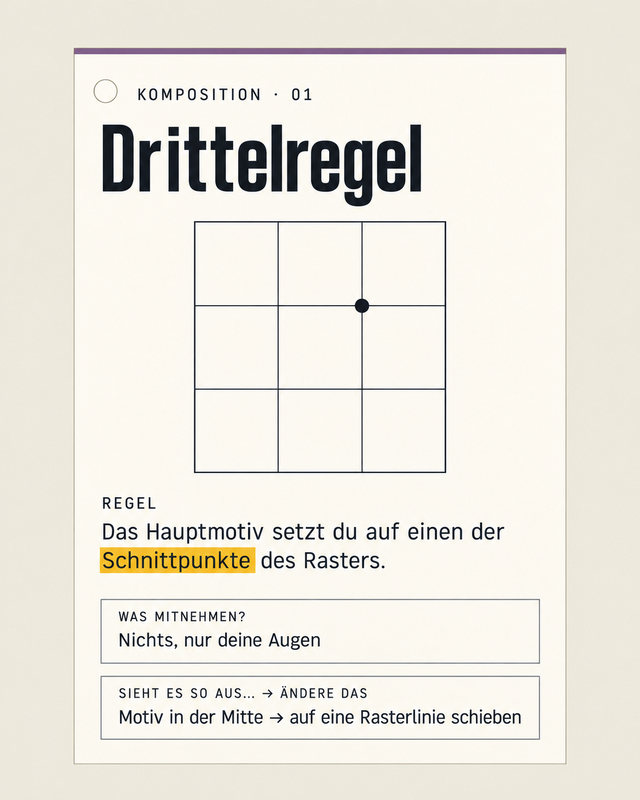 Komposition, Drittelregel